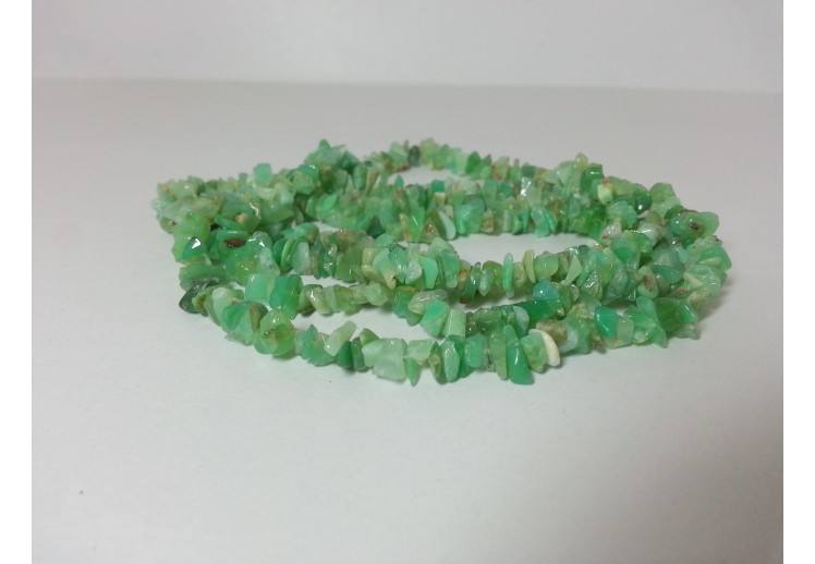 Natural Chrysoprase Uncut Chips Beads Strand 34 inches