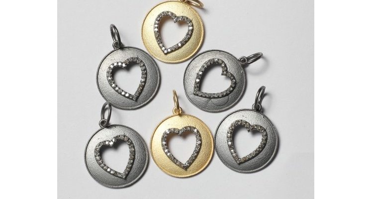 Round With Heart Charm