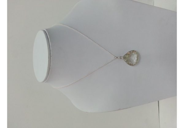 rutile heart pendant