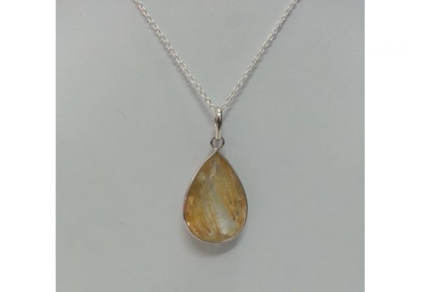golden rutile quartz pendant