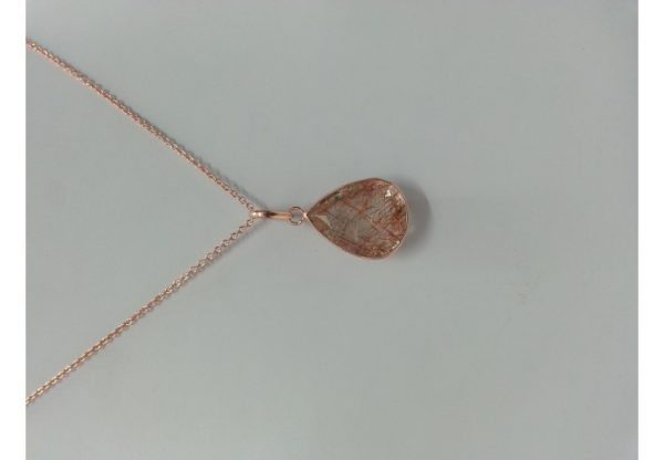 red rutile pendant