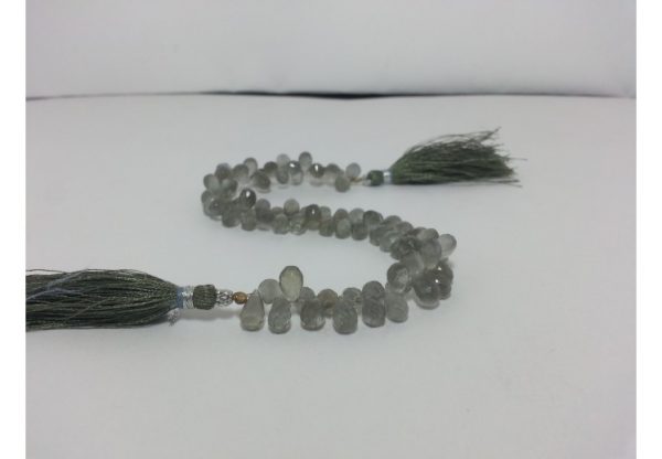 gray moonstone teardrop beads