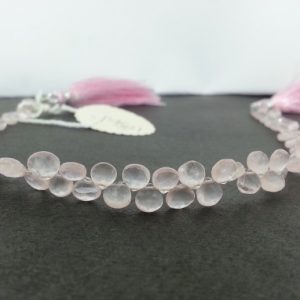 rose quartz heart beads