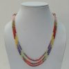 multi color cubic zirconia beads necklace