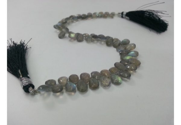 labradorite pear beads