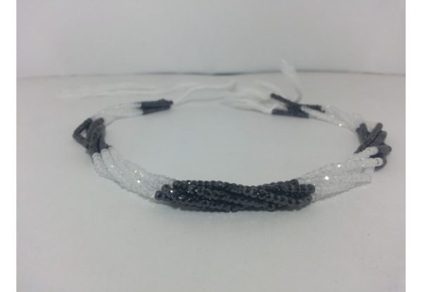 black white cubic zirconia beads
