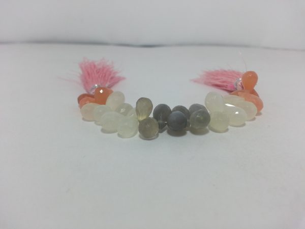 multi moonstone drops beads