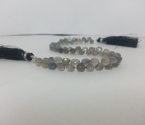 Newly Listed~~~ Natural Labradorite Faceted Briolette~~~Nail Shape~~ 180 Carat~~~8 Inches~~~10-11 MM~~~~ 14 Beads ~~~ 1 Strand
