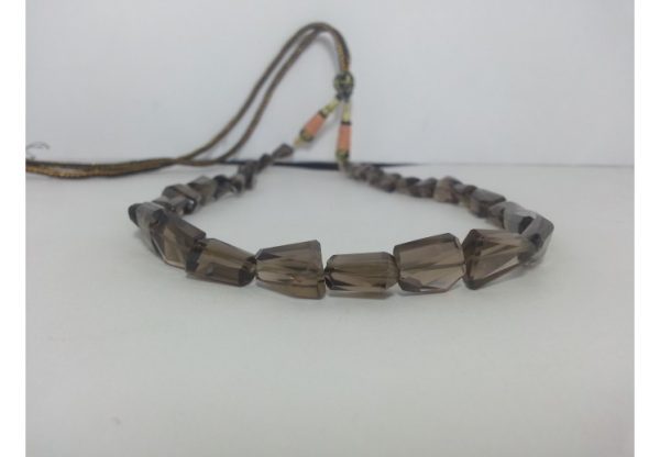 smoky quartz tumble necklace