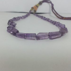 amethyst tumble beads necklace