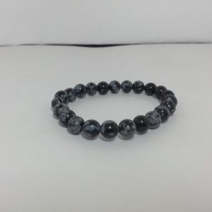 snowflake obsidian bracelet