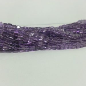 amethyst cube beads