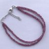ON SALE - Natural Rhodolite Garnet Faceted Beads Bracelet
