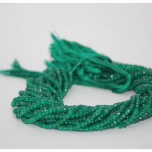 green onyx faceted beads