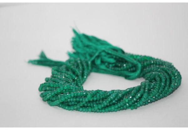green onyx faceted beads