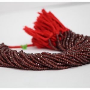 red garnet beads