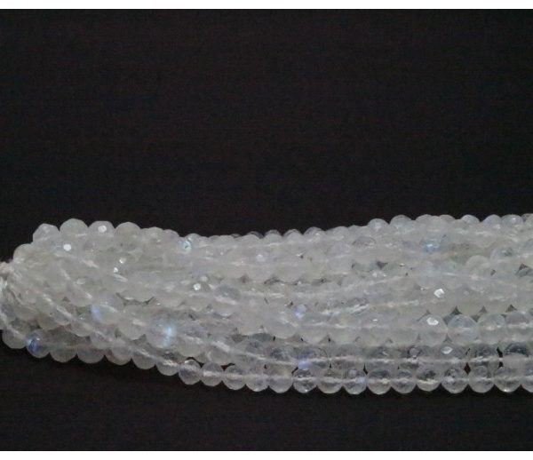 Gray Moonstone Round Shape 2-3 MM Natural Gemstone Beads For Jewelry Making 