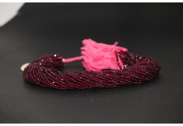hyderabadi pink garnet beads