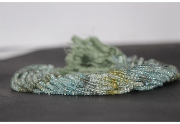 multi moss aquamarine beads