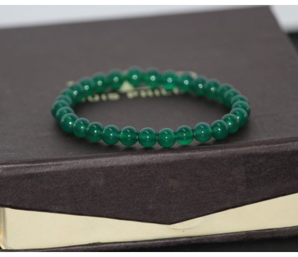 Details about   9.5-11.5 mm Faceted Green Onyx Roundelle Beads 925 Sterling Silver Bracelet 979 
