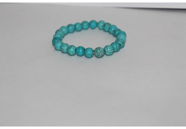 8mm turquoise beads bracelet