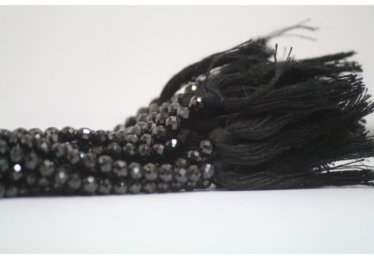 1 Strand Natural Black Spinel Faceted Heishi Tyre Shape 4 To 6 mm Beads  Faceted Beads 8 Long Natural Black Spinel Faceted Heishi Beads