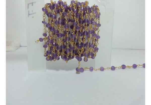 amethyst beads chain