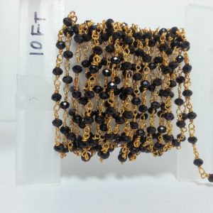 black spinel rosary chain