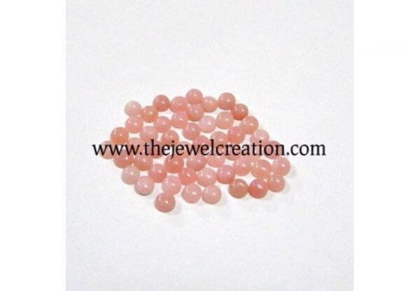 3mm pink opal round