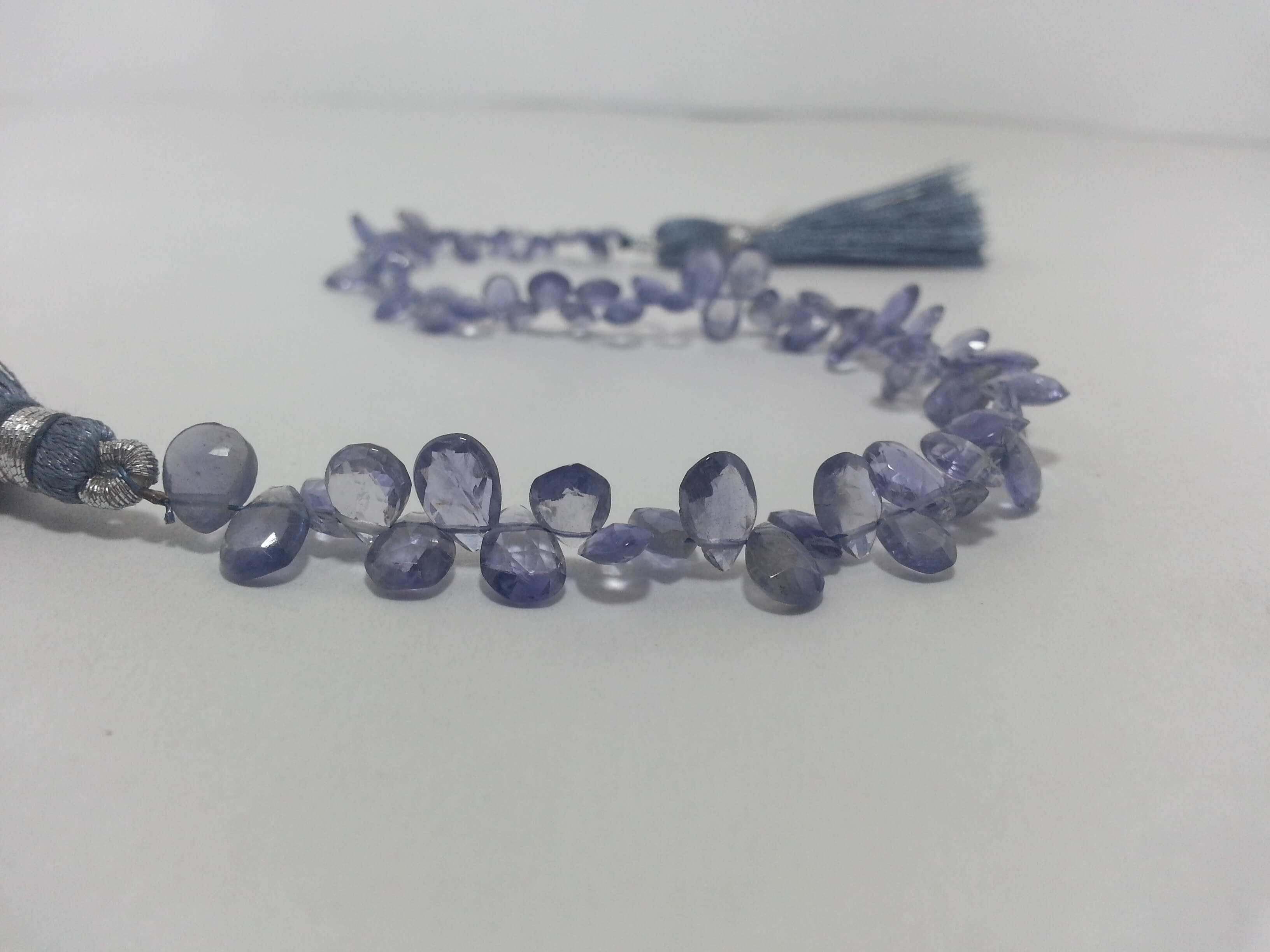 20 pieces faceted pear Iolite briolette beads 15 x 16 wholesale price faceted teardrop --12 x 23 mm approx...Natural iolite pear