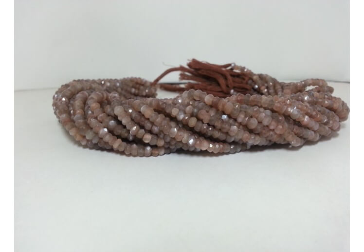 Wholesale Beads Natural Chocolate Brown Moonstone Faceted D Shpe Fancy Beads Briolette Faceted Moonstone Beads Fancy Beads 7 Beads