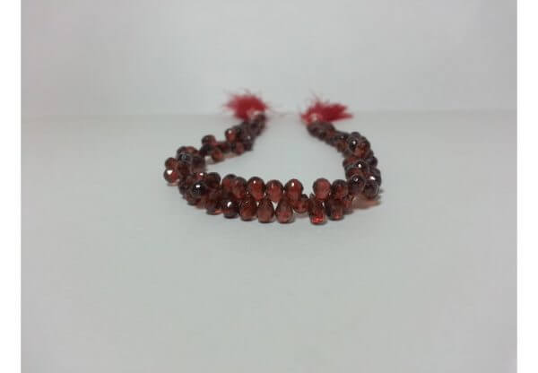 red garnet drops beads