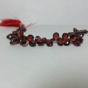red garnet pear beads