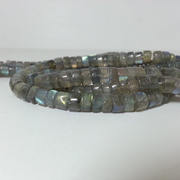 Beads Tyre SKU#BCI1249 101 Cts 5-5.5 MM Size Quality Gemstone Wholesale Beads 16 Inches Strand Natural Labradorite Smooth Heishi