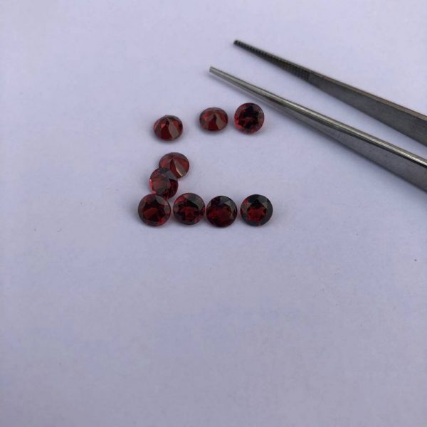 6mm red garnet gemstone