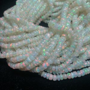 Wholesale Beads 55 Cts Weight Fire Opal Necklace 16 Inches Strand Natural Ethiopian Orange Opal Smooth Nuggets Beads 7.5x4.5-13.5x8 MM