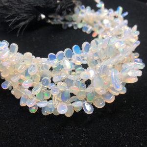 30 Carat 17 Smooth Beads Necklace Ethiopian Opal Beads Rainbow Fire Opal Natural Ethiopian Welo Fire Smooth Opal Beads Necklace