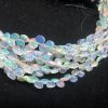 opal heart beads
